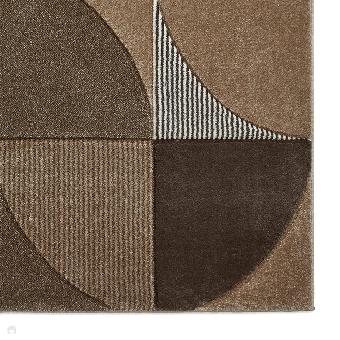 Matrix MT63 Modern Geometric Carved Soft Textured Easy-Care Durable Polypropylene Short Pile Cream/Beige/Brown Rug-Think Rugs-Rug Love - The Most Loved Rug Store