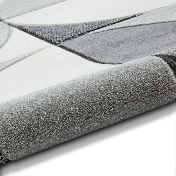 Matrix MT63 Modern Geometric Carved Soft Textured Easy-Care Durable Polypropylene Short Pile Cream/Grey/Black Rug-Think Rugs-Rug Love - The Most Loved Rug Store