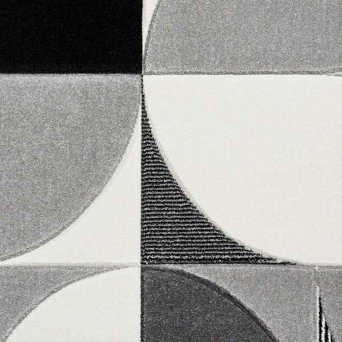 Matrix MT63 Modern Geometric Carved Soft Textured Easy-Care Durable Polypropylene Short Pile Cream/Grey/Black Rug-Think Rugs-Rug Love - The Most Loved Rug Store