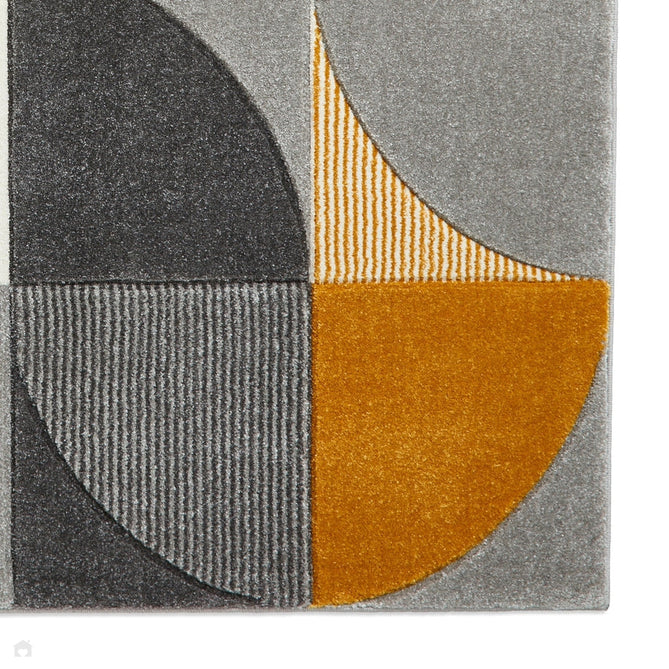 Matrix MT63 Modern Geometric Carved Soft Textured Easy-Care Durable Polypropylene Short Pile Cream/Grey/Yellow Rug-Think Rugs-Rug Love - The Most Loved Rug Store