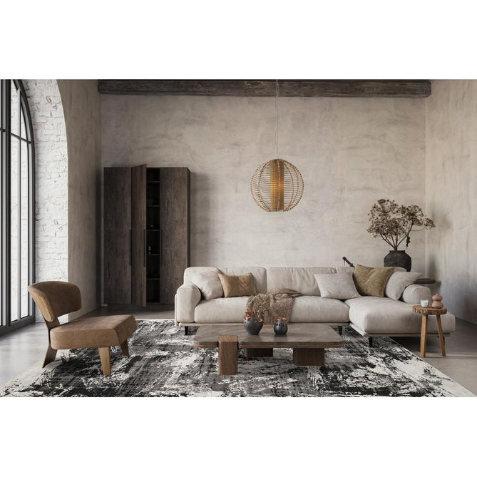 Mayfair Canvas MAY02 Black Rug-Desire Rugs-Rug Love - The Most Loved Rug Store
