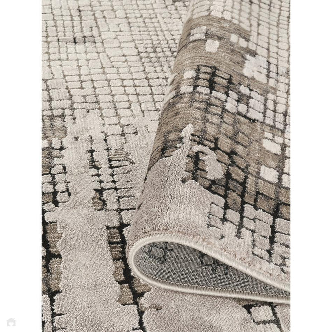 Mayfair Croc MAY03 Modern Abstract Distressed Metallic Shimmer Soft Velvety Touch Textured Polyester Low Profile Short Pile Ash Grey/Ivory/Stone Taupe/Charcoal Grey/Steel Grey Rug-Desire Rugs-Rug Love - The Most Loved Rug Store