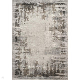 Mayfair Croc MAY03 Modern Abstract Distressed Metallic Shimmer Soft Velvety Touch Textured Polyester Low Profile Short Pile Ash Grey/Ivory/Stone Taupe/Charcoal Grey/Steel Grey Rug