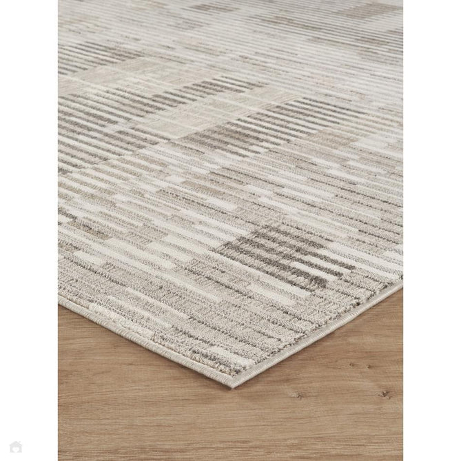 Mayfair Matrix MAY06 Modern Abstract Distressed Metallic Shimmer Soft Velvety Touch Textured Polyester Low Profile Short Pile Stone Beige/Ivory/Ash Grey/Taupe Brown/Charcoal Grey Rug-Desire Rugs-Rug Love - The Most Loved Rug Store