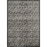 Mayfair Savanna MAY08 Modern Leopard Print Metallic Shimmer Soft Velvety Touch Textured Polyester Low Profile Short Pile Ivory/Taupe/Charcoal/Black Rug