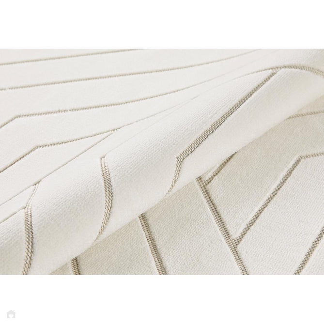 Maze MAZ101 Modern Geometric Metallic Shimmer Carved Hi-Lo Soft-Touch Polyester Low Profile Short Pile Soft Ivory Rug-Concept Looms-Rug Love - The Most Loved Rug Store