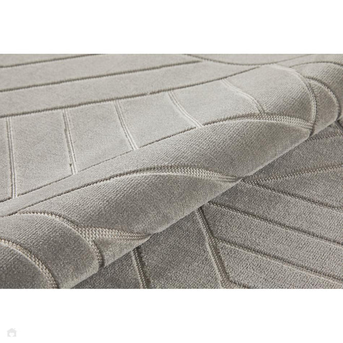 Maze MAZ102 Modern Geometric Metallic Shimmer Carved Hi-Lo Soft-Touch Polyester Low Profile Short Pile Grey Rug-Concept Looms-Rug Love - The Most Loved Rug Store