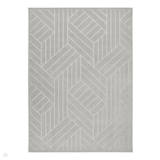 Maze MAZ102 Modern Geometric Metallic Shimmer Carved Hi-Lo Soft-Touch Polyester Low Profile Short Pile Grey Rug-Concept Looms-Rug Love - The Most Loved Rug Store