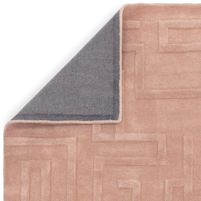 Maze Modern Geometric Hand-Carved Hi-Low Textured Wool Blush Rug-Asiatic Carpets-Rug Love - The Most Loved Rug Store