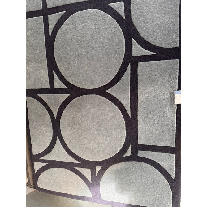 Metro Modern Geometric Hand-Carved Hi-Low Wool Powder Blue/Navy Rug-Asiatic Carpets-Rug Love - The Most Loved Rug Store