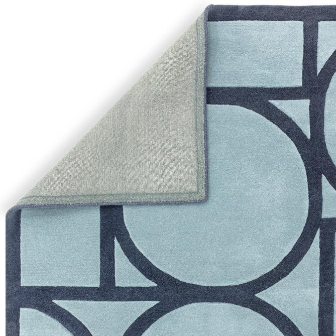 Metro Modern Geometric Hand-Carved Hi-Low Wool Powder Blue/Navy Rug-Asiatic Carpets-Rug Love - The Most Loved Rug Store