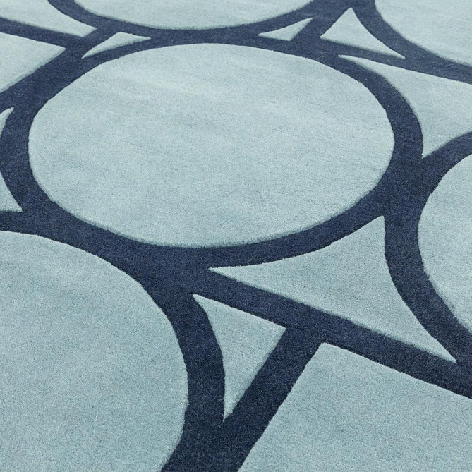 Metro Modern Geometric Hand-Carved Hi-Low Wool Powder Blue/Navy Rug-Asiatic Carpets-Rug Love - The Most Loved Rug Store