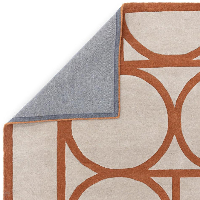 Metro Modern Geometric Hand-Carved Hi-Low Wool Warm Beige/Rust Rug-Asiatic Carpets-Rug Love - The Most Loved Rug Store