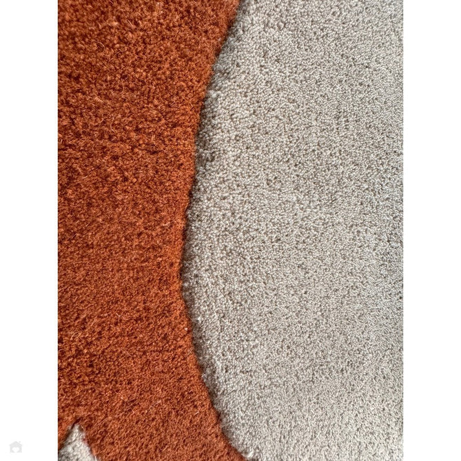Metro Modern Geometric Hand-Carved Hi-Low Wool Warm Beige/Rust Rug-Asiatic Carpets-Rug Love - The Most Loved Rug Store