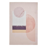 Michelle Collins AB0157 Modern Abstract Printed Smooth Soft-Touch Polyester Flat-Pile Flatweave Rose Rug