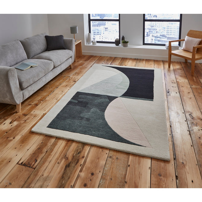 Michelle Collins MC04 Modern Abstract Soft Hand-Woven Wool Beige/Green/Multi Rug-Think Rugs-Rug Love - The Most Loved Rug Store