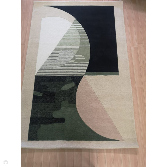Michelle Collins MC04 Modern Abstract Soft Hand-Woven Wool Beige/Green/Multi Rug-Think Rugs-Rug Love - The Most Loved Rug Store