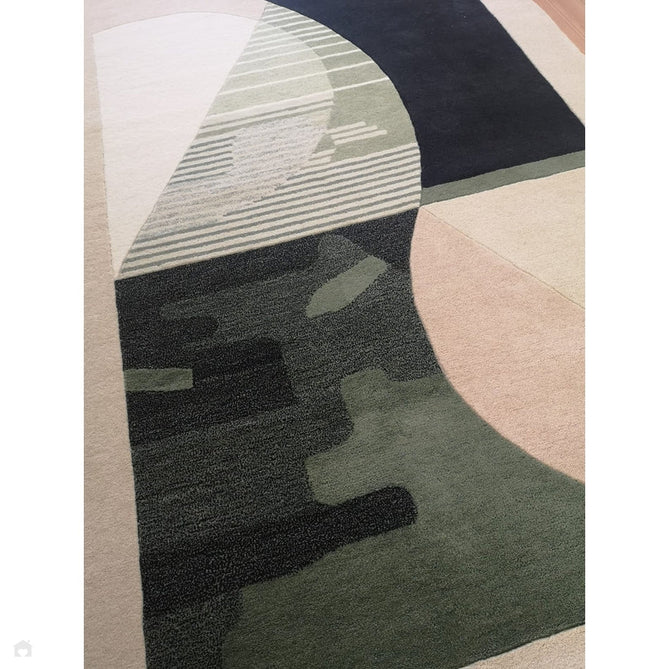 Michelle Collins MC04 Modern Abstract Soft Hand-Woven Wool Beige/Green/Multi Rug-Think Rugs-Rug Love - The Most Loved Rug Store