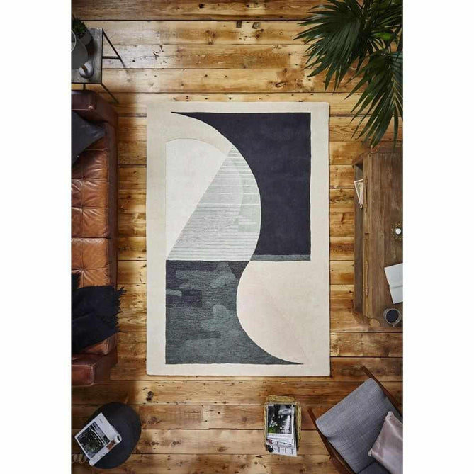 Michelle Collins MC04 Modern Abstract Soft Hand-Woven Wool Beige/Green/Multi Rug-Think Rugs-Rug Love - The Most Loved Rug Store