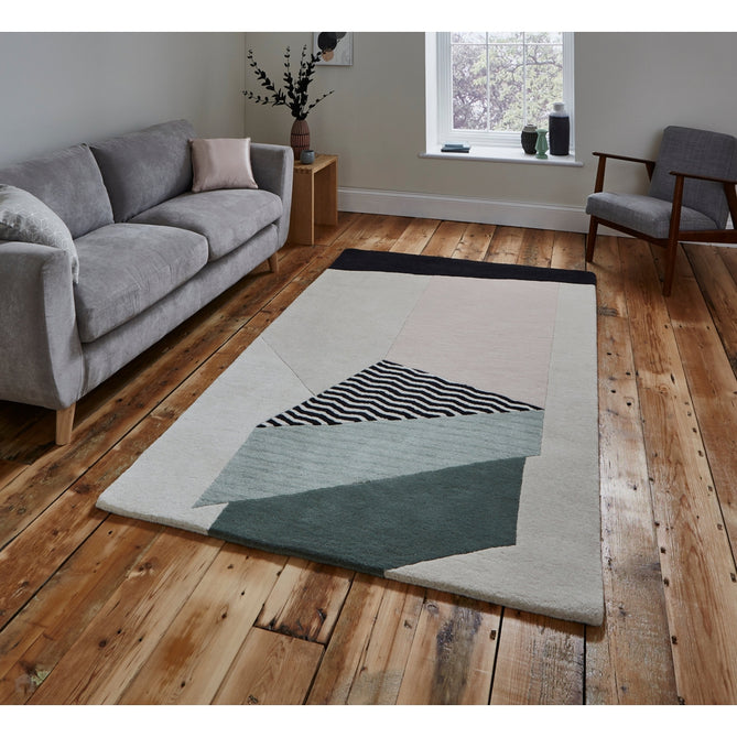 Michelle Collins MC14 Beige/Green/Multi Rug-Think Rugs-Rug Love - The Most Loved Rug Store