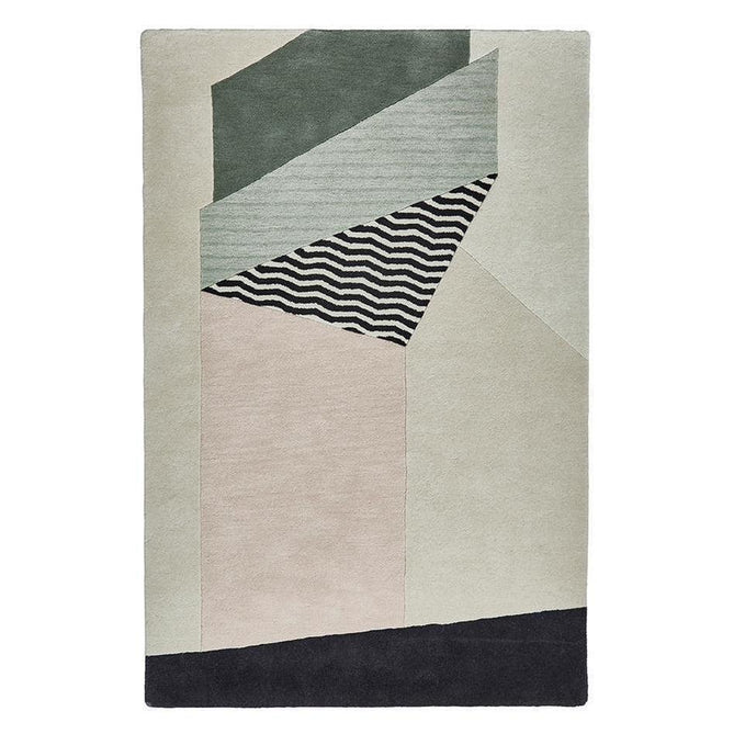 Michelle Collins MC14 Modern Abstract Soft Hand-Woven Wool Beige/Green/Multi Rug-Think Rugs-Rug Love - The Most Loved Rug Store