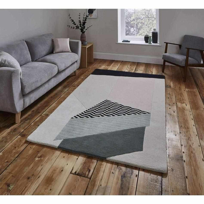Michelle Collins MC14 Modern Abstract Soft Hand-Woven Wool Beige/Green/Multi Rug-Think Rugs-Rug Love - The Most Loved Rug Store