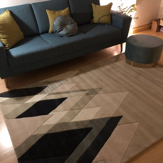 Michelle Collins MC21 Modern Abstract Soft Hand-Woven Wool Beige/Multi Rug-Think Rugs-Rug Love - The Most Loved Rug Store