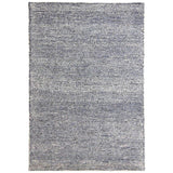 Milano Modern Plain Hand-Woven Textured Felted Space-Dyed Wool Cream/Blue Rug