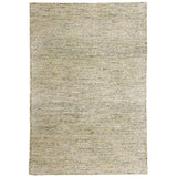 Milano Modern Plain Mottle Speckles Hand-Woven Textured Felted Space-Dyed Wool Cream/Green Rug