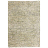 Milano Modern Plain Hand-Woven Textured Felted Space-Dyed Wool Cream/Green Rug