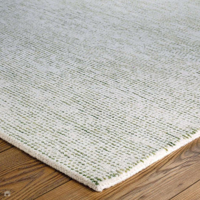 Milano Modern Plain Mottle Speckles Hand-Woven Textured Felted Space-Dyed Wool Cream/Green Rug-Melrose-Rug Love - The Most Loved Rug Store