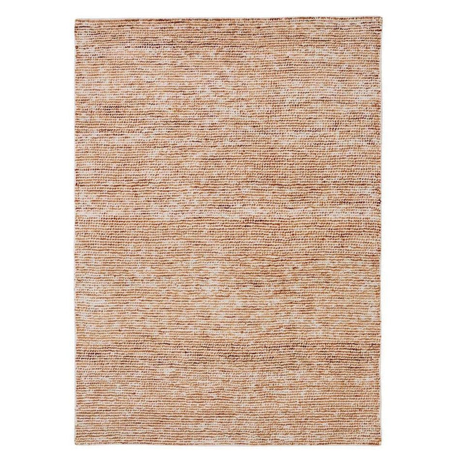 Milano Modern Plain Mottle Speckles Hand-Woven Textured Felted Space-Dyed Wool Cream/Terracotta Rug-Melrose-Rug Love - The Most Loved Rug Store