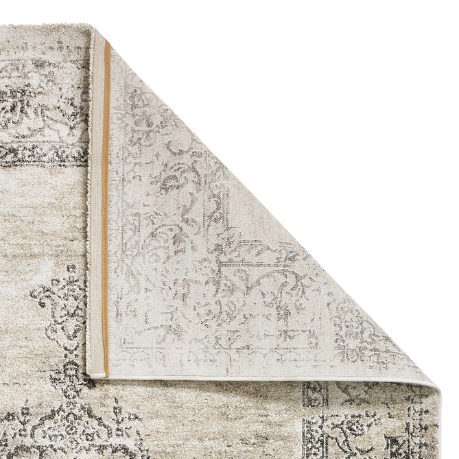 Milano N9695 Traditional Moroccan Vintage Distressed Medallion Border Soft-Touch Beige Rug-Think Rugs-Rug Love - The Most Loved Rug Store