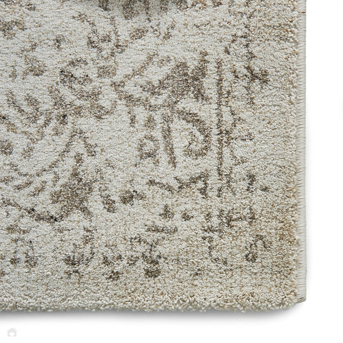 Milano N9695 Traditional Moroccan Vintage Distressed Medallion Border Soft-Touch Beige Rug-Think Rugs-Rug Love - The Most Loved Rug Store