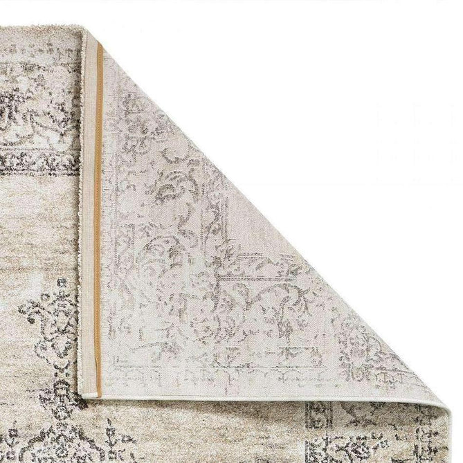 Milano N9695 Traditional Moroccan Vintage Distressed Medallion Border Soft-Touch Beige Rug-Think Rugs-Rug Love - The Most Loved Rug Store
