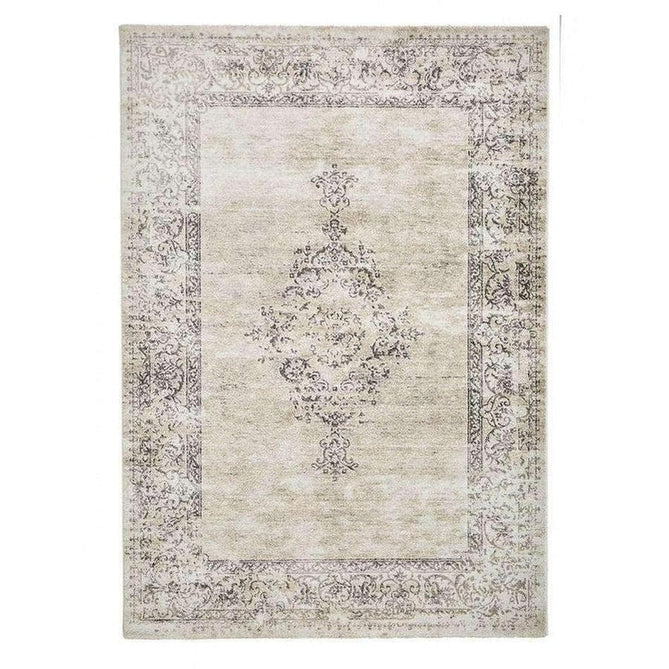 Milano N9695 Traditional Moroccan Vintage Distressed Medallion Border Soft-Touch Beige Rug-Think Rugs-Rug Love - The Most Loved Rug Store