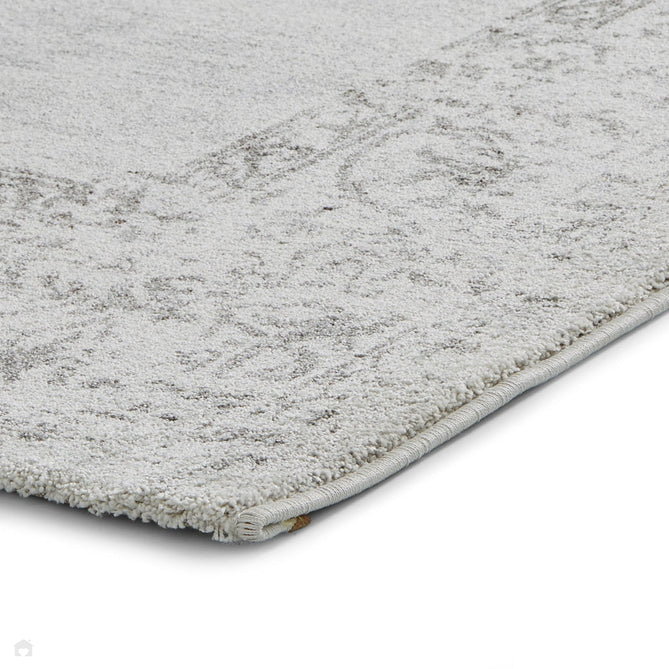 Milano N9695 Traditional Moroccan Vintage Distressed Medallion Border Soft-Touch Grey Rug-Think Rugs-Rug Love - The Most Loved Rug Store