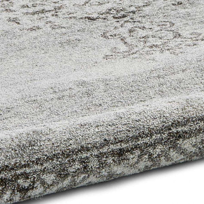 Milano N9695 Traditional Moroccan Vintage Distressed Medallion Border Soft-Touch Grey Rug-Think Rugs-Rug Love - The Most Loved Rug Store