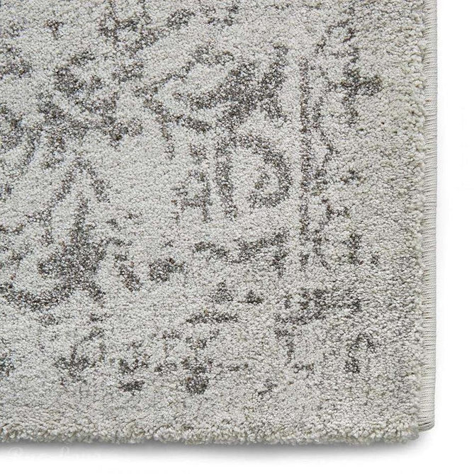 Milano N9695 Traditional Moroccan Vintage Distressed Medallion Border Soft-Touch Grey Rug-Think Rugs-Rug Love - The Most Loved Rug Store