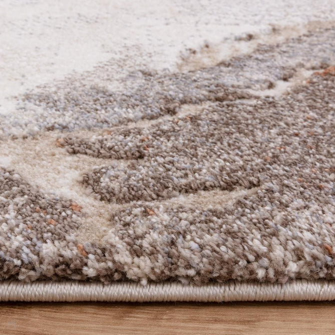 Mirage Blur Modern Abstract Soft Hi-Lo Textured High-Density Pile Terracotta/Cream/Taupe/Grey Rug-Asiatic Carpets-Rug Love - The Most Loved Rug Store