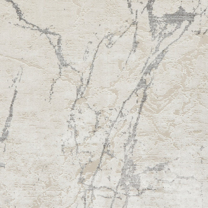 Mirage MR15 Modern Abstract Distressed Metallic Shimmer Soft Textured High-Density Polyester/Viscose Mix Low Profile Short Pile Grey/Cream Rug-Think Rugs-Rug Love - The Most Loved Rug Store