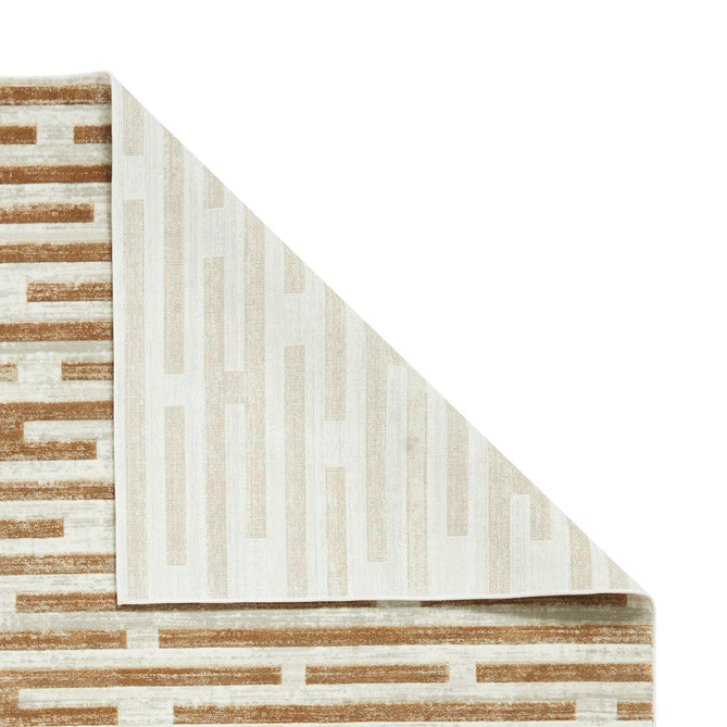 Mirage MR16 Modern Abstract Distressed Metallic Shimmer Soft Textured High-Density Polyester/Viscose Mix Low Profile Short Flat Pile Beige/Earth Rug-Think Rugs-Rug Love - The Most Loved Rug Store