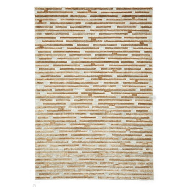 Mirage MR16 Modern Abstract Distressed Metallic Shimmer Soft Textured High-Density Polyester/Viscose Mix Low Profile Short Flat Pile Beige/Earth Rug-Think Rugs-Rug Love - The Most Loved Rug Store