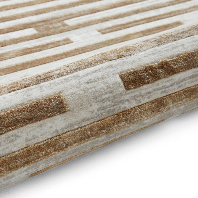 Mirage MR16 Modern Abstract Distressed Metallic Shimmer Soft Textured High-Density Polyester/Viscose Mix Low Profile Short Pile Beige/Earth Rug-Think Rugs-Rug Love - The Most Loved Rug Store