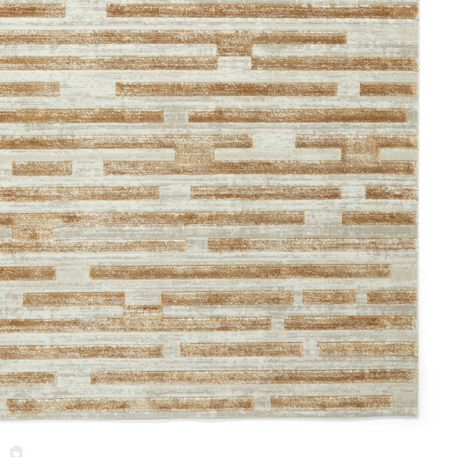 Mirage MR16 Modern Abstract Distressed Metallic Shimmer Soft Textured High-Density Polyester/Viscose Mix Low Profile Short Pile Beige/Earth Rug-Think Rugs-Rug Love - The Most Loved Rug Store