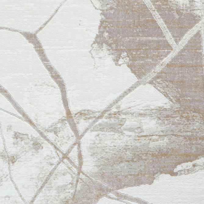 Mirage MR26 Modern Abstract Distressed Metallic Shimmer Soft Textured High-Density Polyester/Viscose Mix Low Profile Short Pile Cream/Beige Rug-Think Rugs-Rug Love - The Most Loved Rug Store