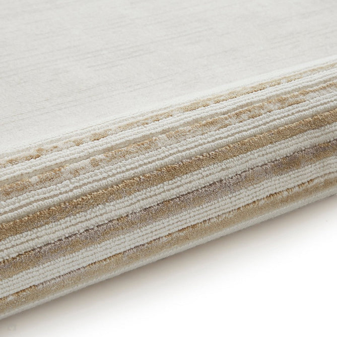 Mirage MR38 Modern Abstract Distressed Metallic Shimmer Soft Textured High-Density Polyester/Viscose Mix Low Profile Short Flat Pile Cream/Beige Rug-Think Rugs-Rug Love - The Most Loved Rug Store