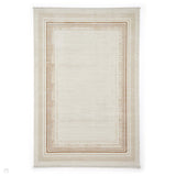 Mirage MR38 Modern Abstract Distressed Metallic Shimmer Soft Textured High-Density Polyester/Viscose Mix Low Profile Short Pile Cream/Beige Rug 200 x 290 cm
