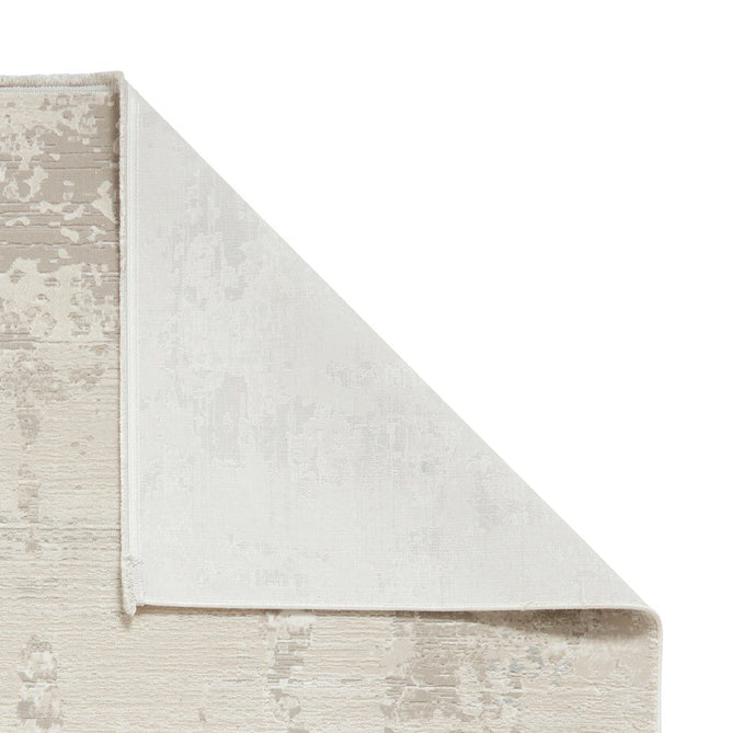 Mirage MR93 Modern Abstract Distressed Metallic Shimmer Soft Textured High-Density Polyester/Viscose Mix Low Profile Short Pile Grey/Beige/Cream Rug-Think Rugs-Rug Love - The Most Loved Rug Store