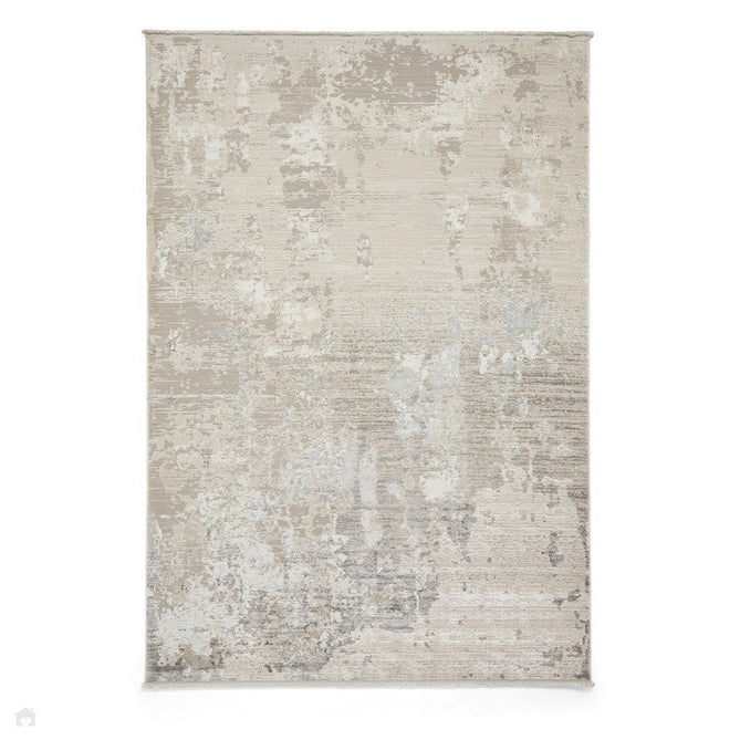 Mirage MR93 Modern Abstract Distressed Metallic Shimmer Soft Textured High-Density Polyester/Viscose Mix Low Profile Short Pile Grey/Beige/Cream Rug-Think Rugs-Rug Love - The Most Loved Rug Store